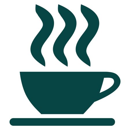 Vector Illustration of Coffee Cup Icon in Green
