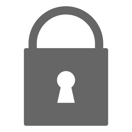 Vector Illustration of Lock Icon in Gray
