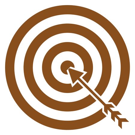 Vector Illustration of Target Icon in Brown