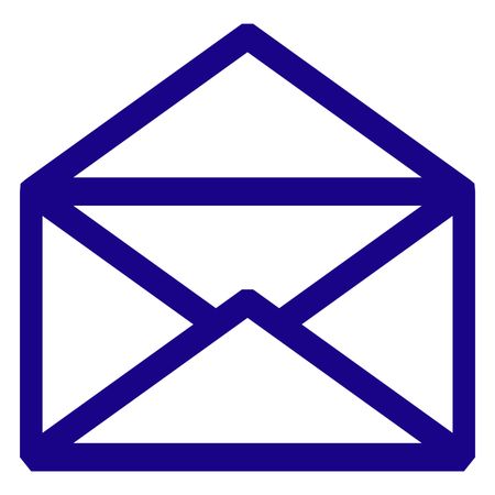 Vector Illustration of Mail Box Icon in Blue
