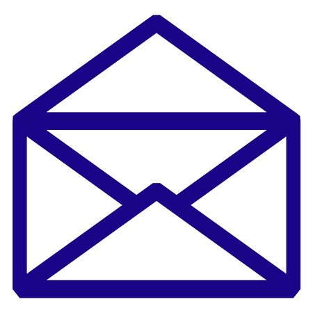 Vector Illustration of Mail Box Icon in Blue