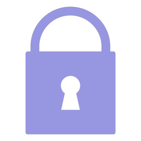 Vector Illustration of Purple Lock Icon
