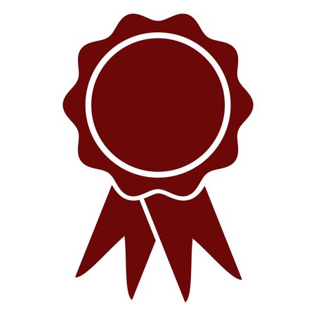 Vector Illustration of Maroon Badge Icon

