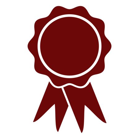 Vector Illustration of Maroon Badge Icon