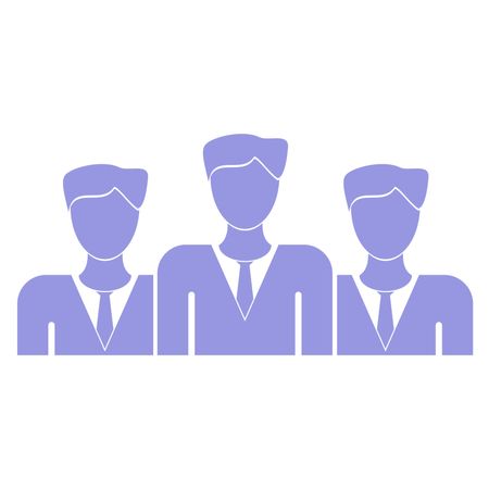 Vector Illustration of Purple Business Team Icon
