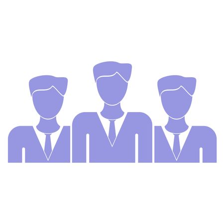 Vector Illustration of Purple Business Team Icon