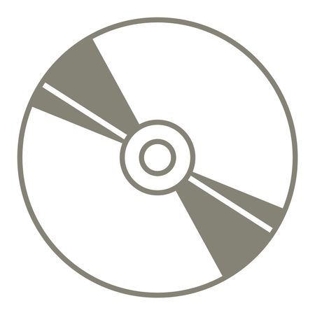 Vector Illustration of Gray CD Icon