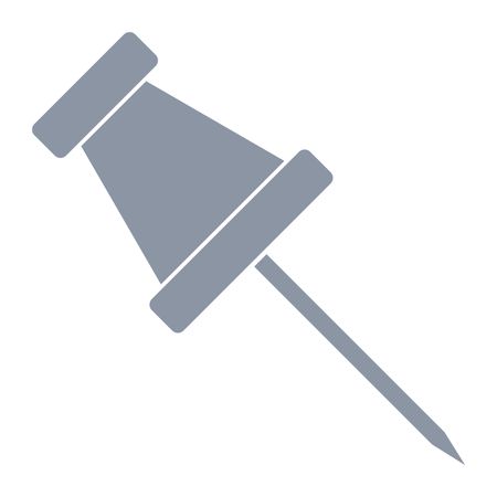 Vector Illustration of Gray Pin Icon
