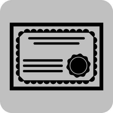 Vector Illustration of Certificate Icon
