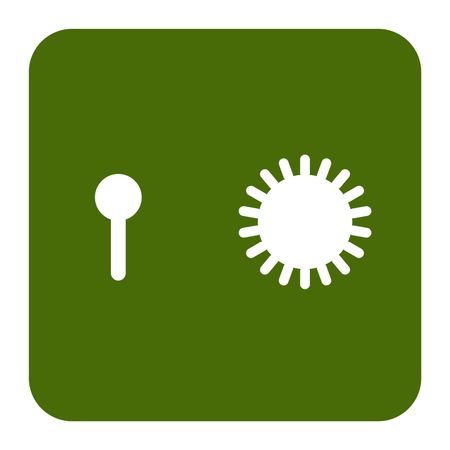 Vector Illustration of Green Locker Icon
