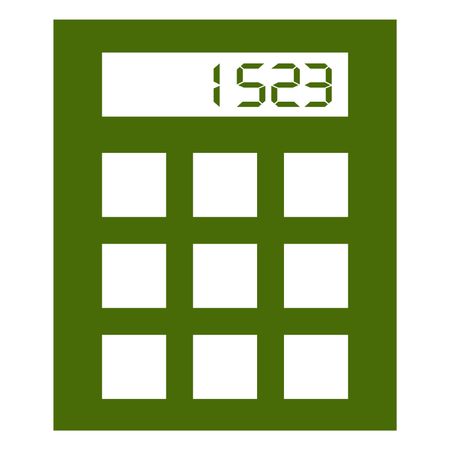 Vector Illustration of Green Calculator Icon
