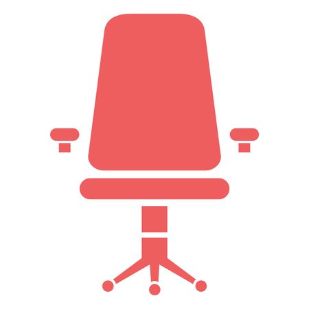 Vector Illustration of Pink Chair Icon
