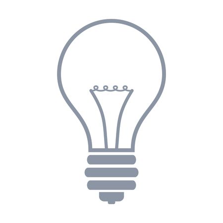 Vector Illustration of Gray Light Bulb Icon
