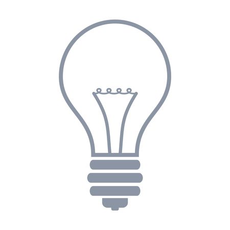 Vector Illustration of Gray Light Bulb Icon