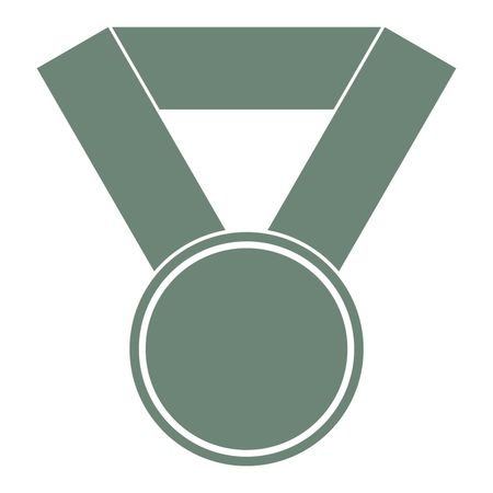 Vector Illustration of Gray Medal Icon
