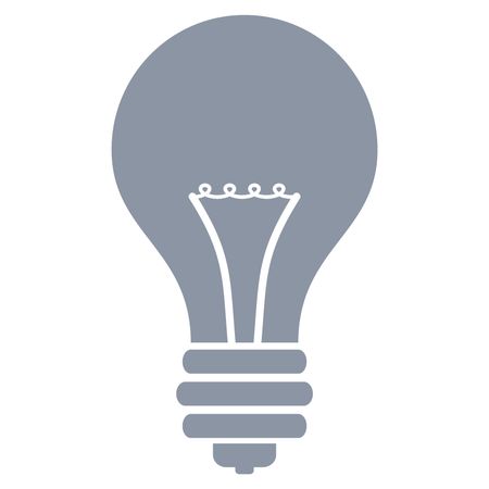 Vector Illustration of Gray Bulb Icon