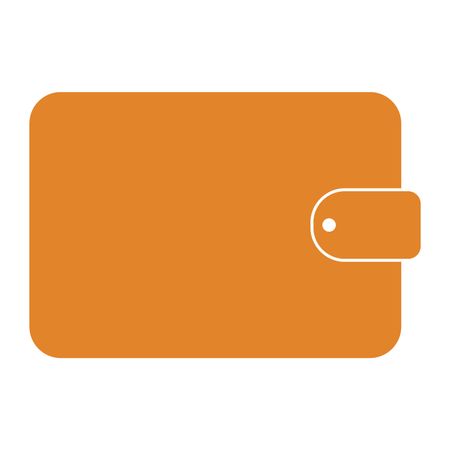 Vector Illustration of Orange Wallet Icon
