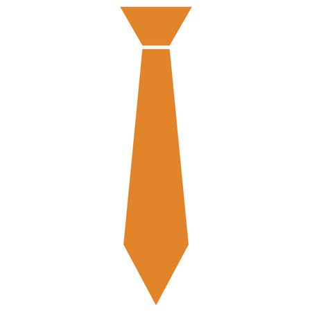 Vector Illustration of Orange Tie Icon
