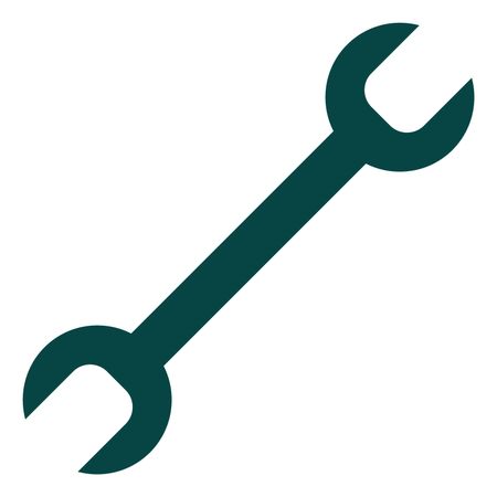 Vector Illustration of Green Spanner Icon
