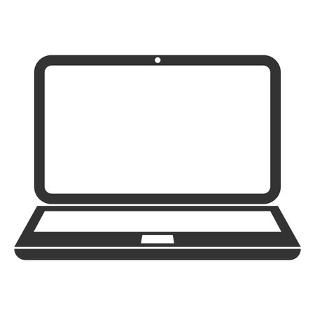 Vector Illustration of Black Laptop Icon
