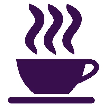 Vector Illustration of Violet Coffee Cup Icon