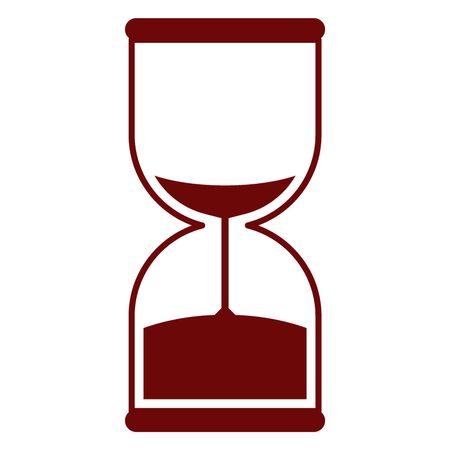 Vector Illustration of Maroon Sand Timer Icon
