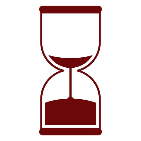 Vector Illustration of Maroon Sand Timer Icon