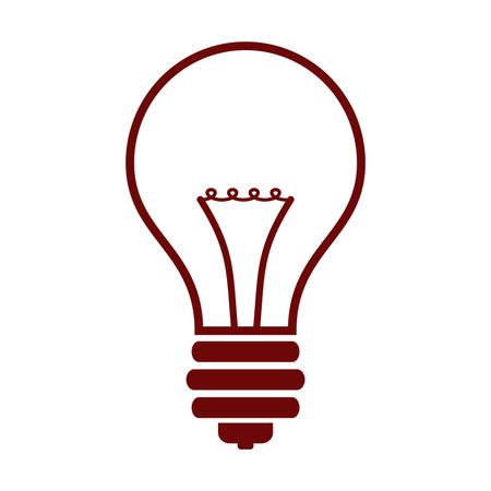 Vector Illustration of Maroon Light Bulb Icon
