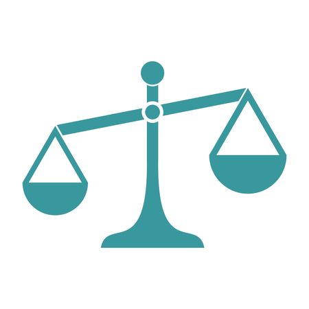 Vector Illustration of Light Blue Justice Icon
