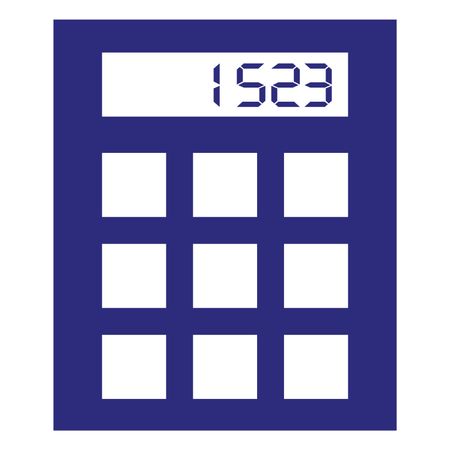Vector Illustration of Blue Calculator Icon
