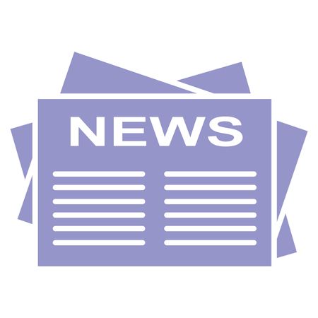 Vector Illustration of News Paper Icon in Violet
