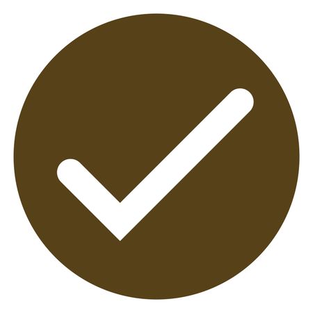 Vector Illustration of Brown Tick Icon
