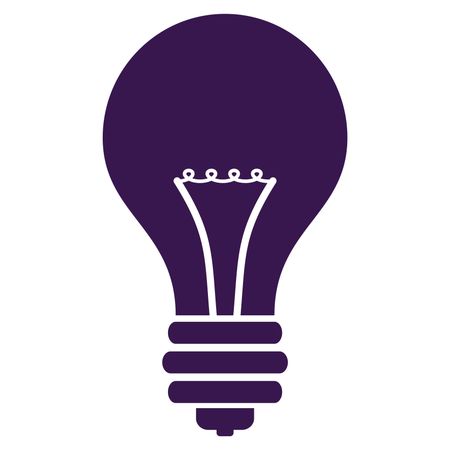 Vector Illustration of Violet Light Bulb Icon
