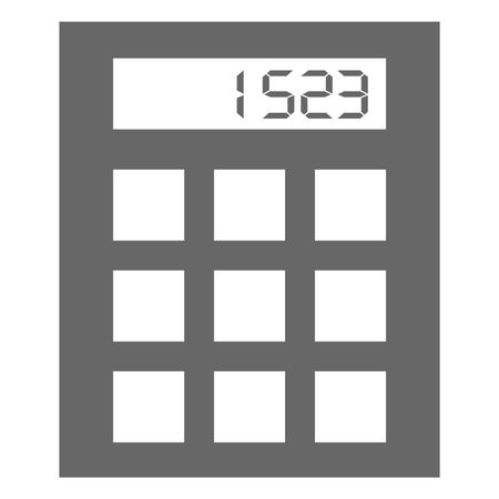 Vector Illustration of Gray Calculator Icon
