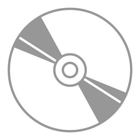 Vector Illustration of Gray CD Icon
