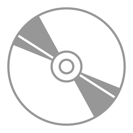 Vector Illustration of Gray CD Icon