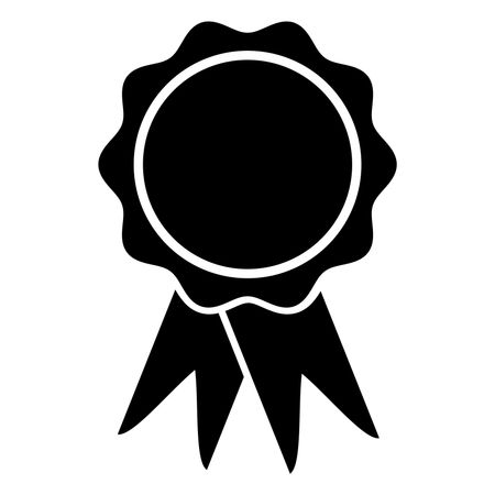 Vector Illustration of Badge Icon in Black

