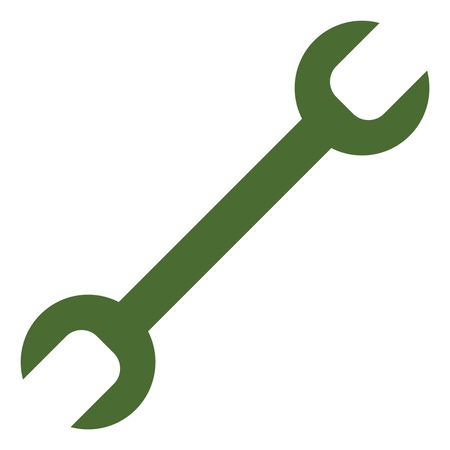 Vector Illustration of Green Spanner Icon