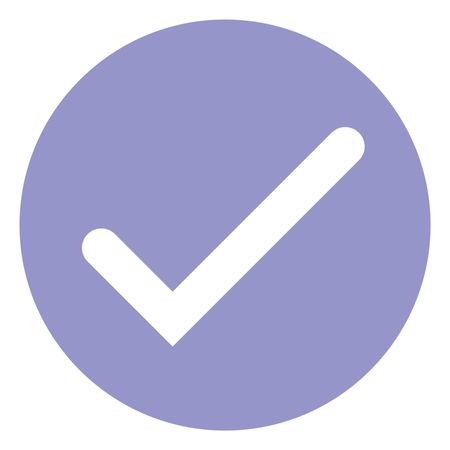 Vector Illustration of Violet Tick Icon
