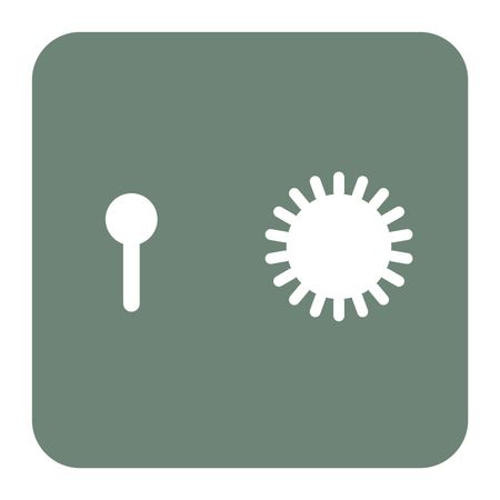 Vector Illustration of Locker Icon in Gray
