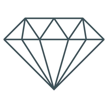 Vector Illustration of Diamond Icon in Gray
