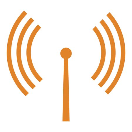 Vector Illustration of Orange Antenna Icon