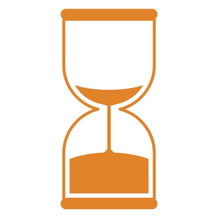 Vector Illustration of Sand Timer Icon in Orange
