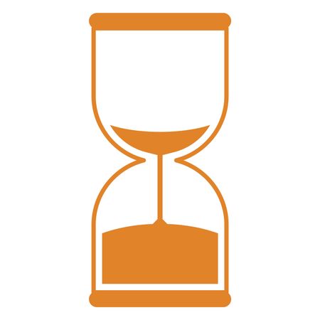 Vector Illustration of Sand Timer Icon in Orange