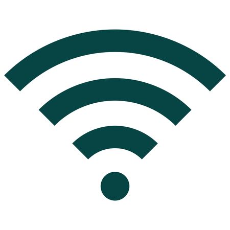 Vector Illustration of Wifi Icon in Green
