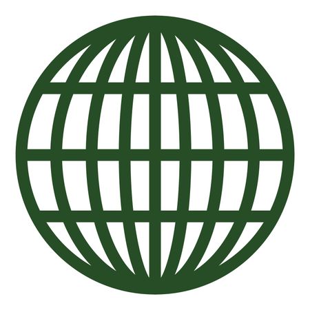 Vector Illustration of Global Icon in Green
