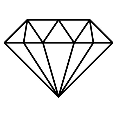 Vector Illustration of Diamond Icon in Black