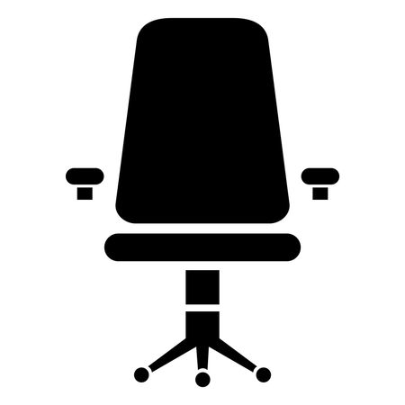Vector Illustration of Chair Icon in Black
