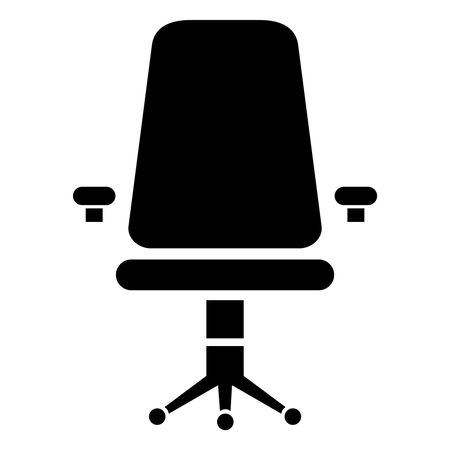 Vector Illustration of Chair Icon in Black