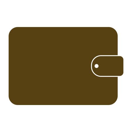 Vector Illustration of Wallet Icon in Brown
